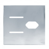 Placa p/ 2 Interruptorres + Tomada 4x4 - Novara Glass Espelhada